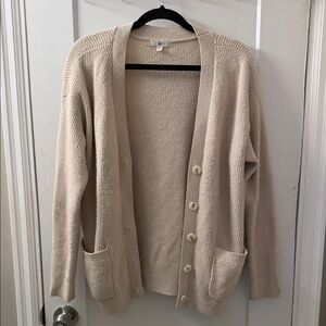 BP Women’s Cream Button-Up Cardigan Sweater